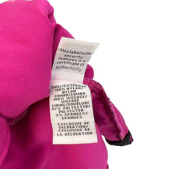 Diane Von Furstenberg Jewel Wrap‎ Dress Floral Embroidered Black Pink Size 8 - Picture 11 of 12